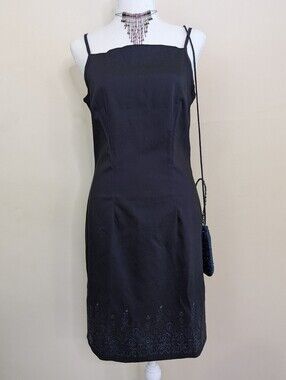 90s Square Neck Dark Purple Dress With Floral Glittery Print